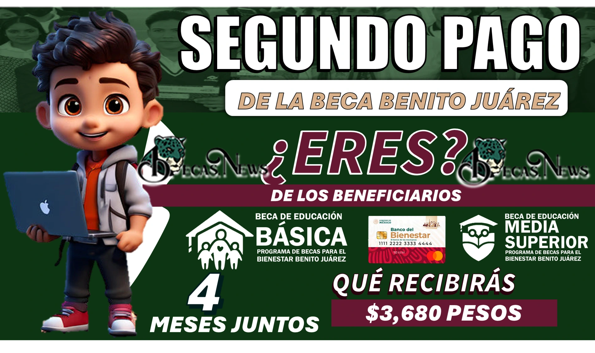 SEGUNDO PAGO DE LA BECA BENITO JUÁREZ | ¿ERES DE LOS BENEFICIARIOS QUÉ RECIBIRÁS $3,680 PESOS?