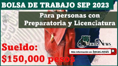 Bolsa de trabajo de la SEP 2023 | Sueldo de hasta 150,000 pesos para personas con preparatoria y licenciatura