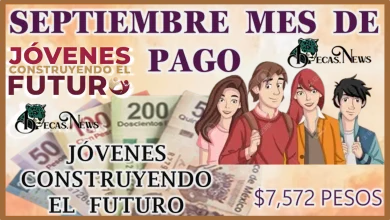 SEPTIEMBRE MES DE PAGO PARA LOS JÓVENES CONSTRUYENDO EL FUTURO DE ESTE AÑO 2024 | $7,572 PESOS