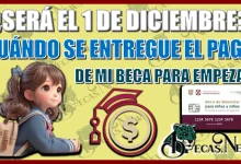 ¿SERÁ EL 1 DE DICIEMBRE CUÁNDO SE ENTREGUE EL PAGO DE MI BECA PARA EMPEZAR?...ESTO LO TIENES QUE SABER 