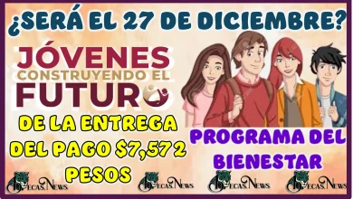 ¿SERÁ EL 27 DE DICIEMBRE LA ENTREGA DEL PAGO $7,572 PESOS? | PROGRAMA DEL BIENESTAR