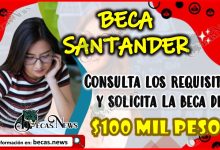 Becas Santander 2024: Consulta los requisitos y solicita una beca de hasta $100 mil pesos.