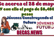 Se acerca el 28 de mayo y con ello el pago de $8,480 pesos...Jóvenes Construyendo el Futuro