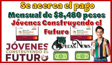 Se acerca el pago mensual de $8, 840 pesos | Jóvenes Construyendo el Futuro