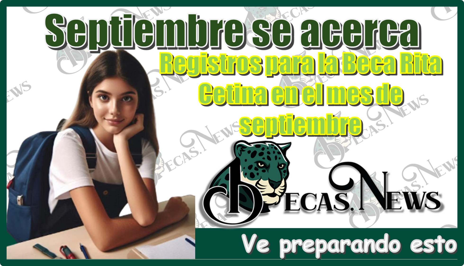▷ Septiembre se acerca | Registros para la Beca Rita Cetina en el mes de septiembre, ve preparando esto » 2025 BECAS.NEWS 🥇 Septiembre se acerca | Registros para la Beca Rita Cetina en el mes de septiembre, ve preparando esto