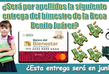¿Será por apellidos la siguiente entrega del bimestre de la Beca Benito Juárez?…¿Esta entrega será en junio?