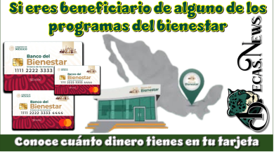 Si eres beneficiario de alguno de los programas del bienestar, conoce cuánto dinero tienes en tu tarjeta 