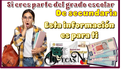 Si eres parte del grado escolar de secundaria esta información es para ti 