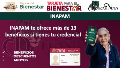 INAPAM te ofrece más de 13 beneficios si tienes tu credencial​