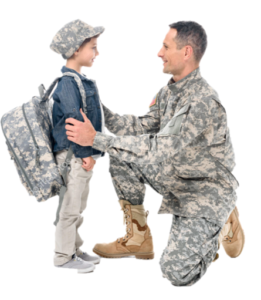 Imagen 1: Soldado militar y su hijo Soldado militar con su hijo.