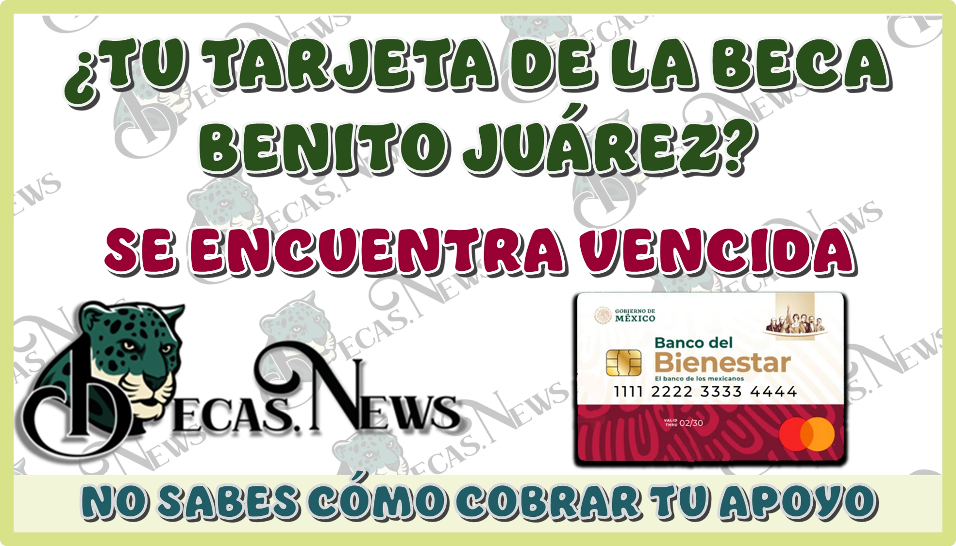 ¿TU TARJETA DE LA BECA BENITO JUÁREZ SE ENCUENTRA VENCIDA Y NO SABES CÓMO PUEDES COBRA TU APOYO MONETARIO?