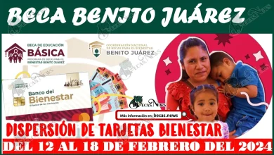Entrega de Tarjetas Bienestar del 12 al 18 de febrero para alumnos de educación básica | Becas Benito Juárez 2024