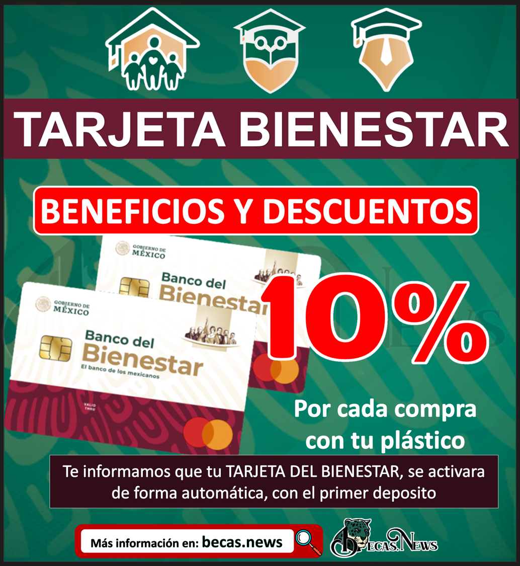 ¡Atención Beneficiarios de la Beca Benito Juárez! Adquiere grandes Beneficios y Descuentos al utilizar tu TARJETA BIENESTAR.