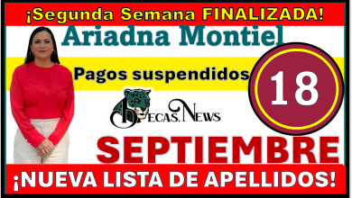 Termino la segunda semana de pagos, Ariadna Montiel Reyes, se suspenden pagos de la Pensión Bienestar para Adultos Mayores