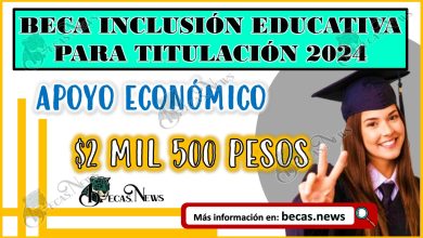Beca Inclusión Educativa para Titulación 2024 | Beca de $2 mil 500 pesos, estos son los requisitos.