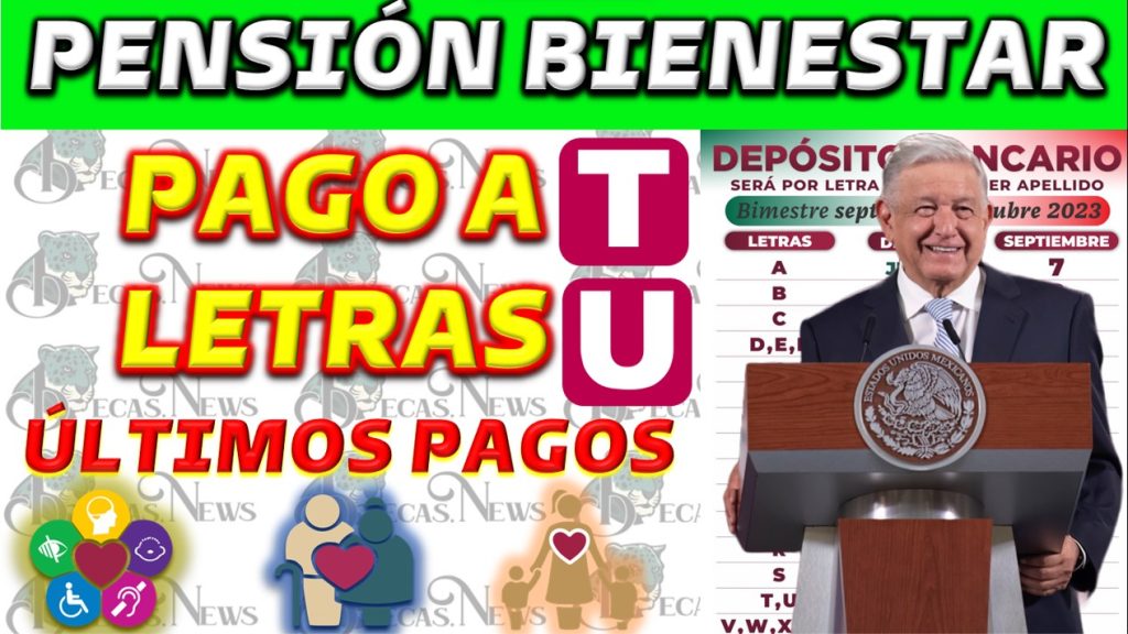 Fechas Claves para el Pago de la Pensión Bienestar: Letras T y U