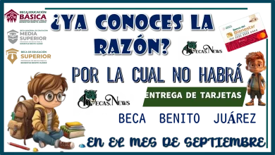 ¿YA CONOCES LA RAZÓN POR LA CUÁL NO HABRÁ ENTREGA DE TARJETA DE LA BECA BENITO JUÁREZ EN ESTE MES DE SEPTIEMBRE?