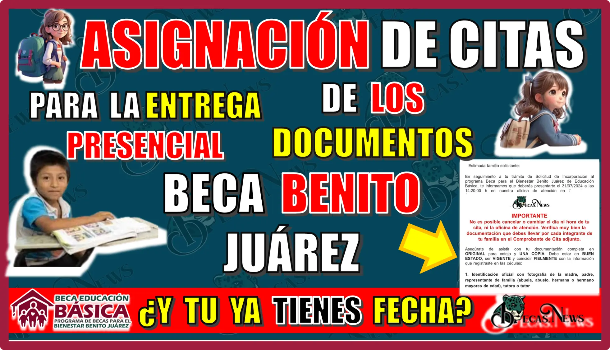 YA SE ESTÁN ASIGNANDO LAS CITAS PARA LA ENTREGA PRESENCIAL DE LOS DOCUMENTOS PARA LA BECA BENITO JUÁREZ EN EDUCACIÓN BÁSICA Y TU YA TIENES FECHA (2)