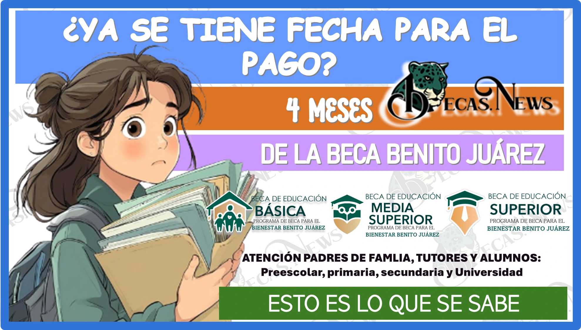 ¿YA SE TIENE FECHA PARA EL PAGO DE LOS 4 MESES DE LA BECA BENITO JUÁREZ?… ESTO ES LO QUE SE SABE 