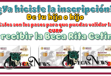 ¿Ya hiciste la inscripción de tu hija o hijo?…Estos son los pasos para que puedas validar la CURP y recibir la Beca Rita Cetina