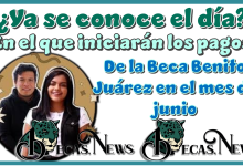  ¿Cuándo se tiene el día en el que iniciarán los pagos de la Beca Benito Juárez en el mes de junio?