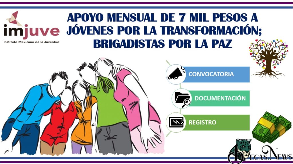 APOYO MENSUAL DE 7 MIL PESOS A JÓVENES POR LA TRANSFORMACIÓN; BRIGADISTAS POR LA PAZ