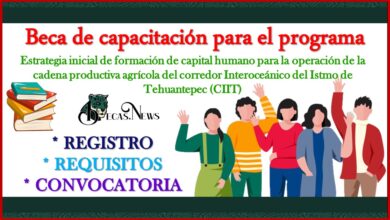 Beca de capacitación para el programa “Estrategia inicial de formación de capital humano para la operación de la cadena productiva agrícola del corredor Interoceánico del Istmo de Tehuantepec (CIIT)” 2022-2023 Convocatoria, Registro y Requisitos