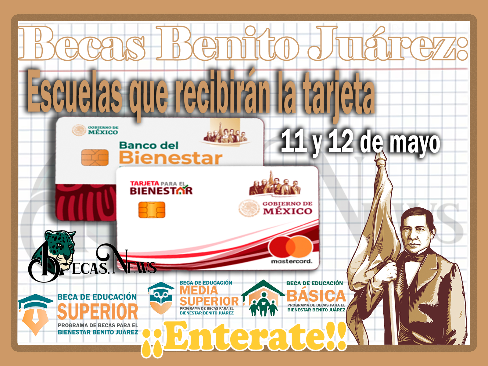 Becas Benito Juárez: ¡¡Entérate!! Escuelas que recibirán la tarjeta el 11 y 12 de mayo 