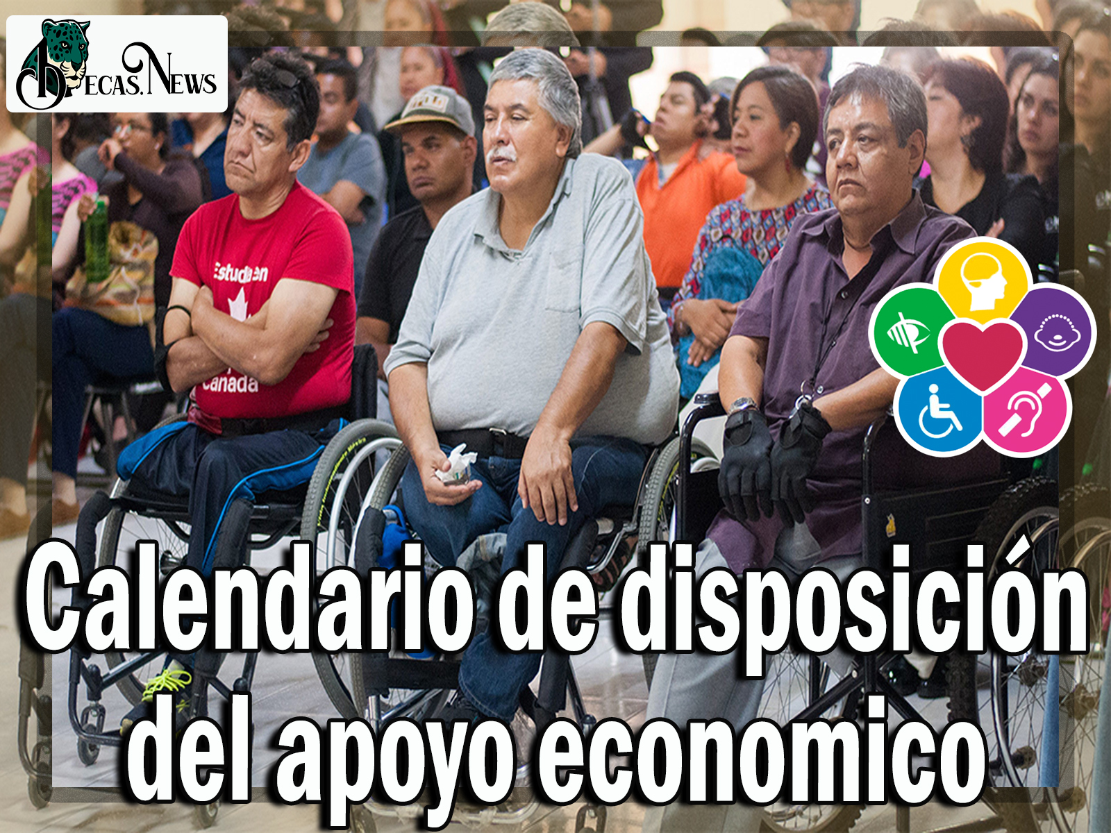 Calendario de disposición del apoyo economico para los beneficiarios del Programa de Pensión Bienestar para Personas con Discapacidad 