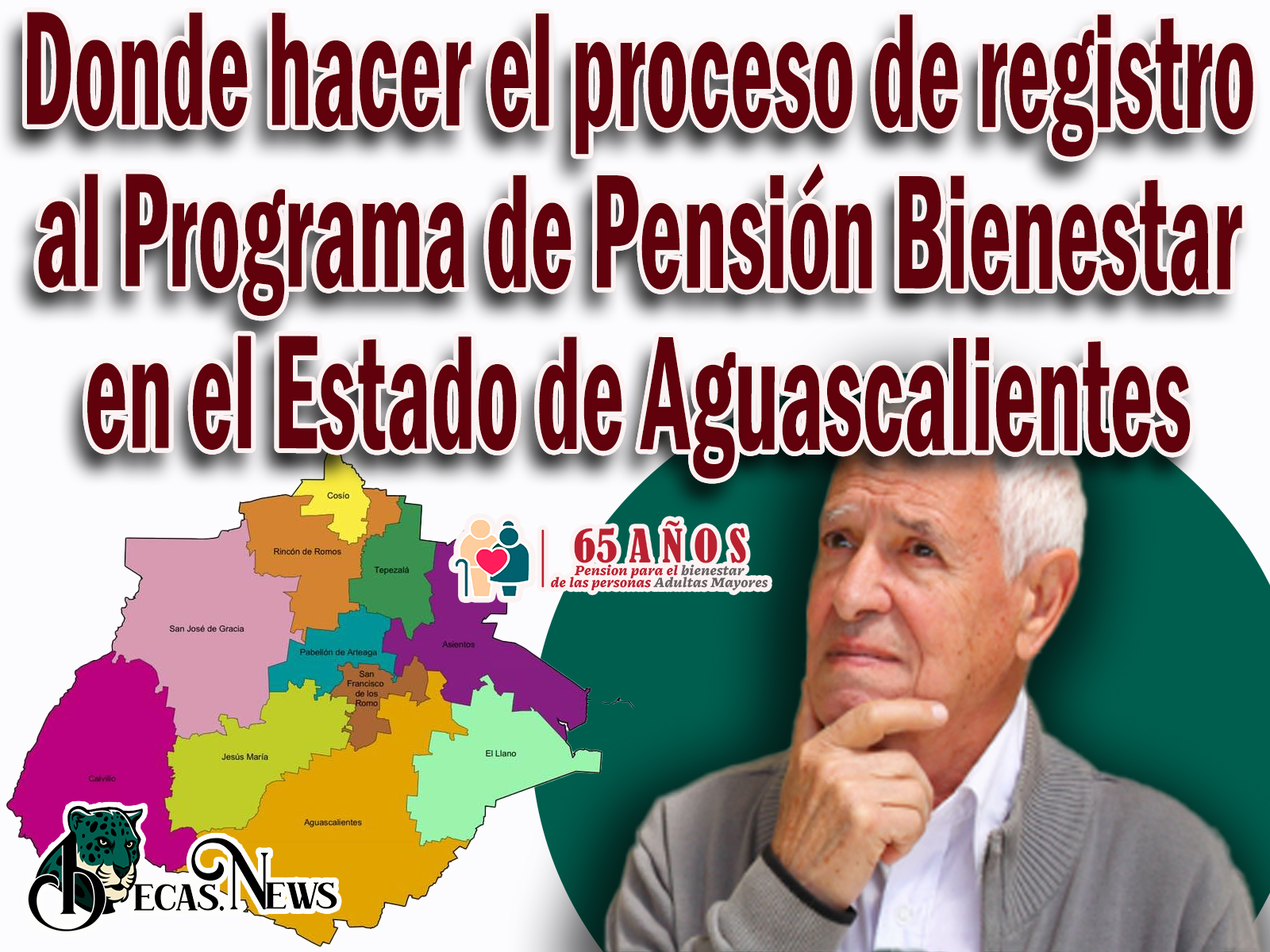 Donde hacer el proceso de registro al Programa de Pensión Bienestar en el Estado de Aguascalientes
