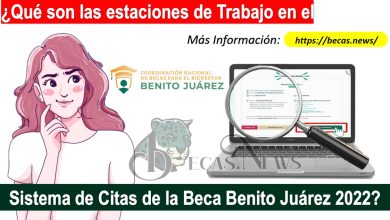 ¿Qué son las estaciones de Trabajo en el Sistema de Citas de la Beca Benito Juárez 2022?