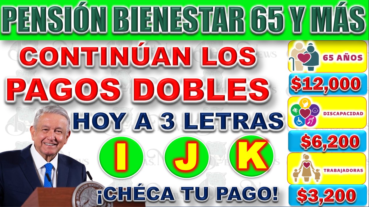 PENSIÓN BIENESTAR| HOY COBRAN 3 LETRAS SU PAGO DOBLE ✅QUIEN COBRA EL 9 DE FEBRERO 2024✅