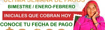 Iniciales que les corresponde cobrar el día de hoy: Pensión Bienestar