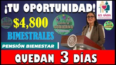 🚨¡Es tu Oportunidad!🚨 RECIBE $4 mil 800 pesos Bimestrales, quedan 3 días: Pensión Bienestar
