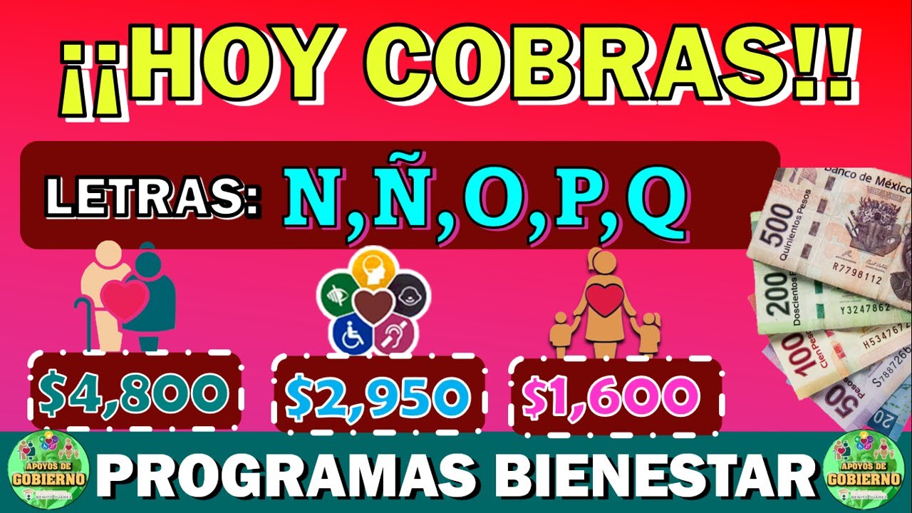 🚨😱 SI TU APELLIDO COMIENZA CON ESTA INICIAL, ¡¡HOY COBRAS!! 🤑🚨🤑 Programas Bienestar 2023