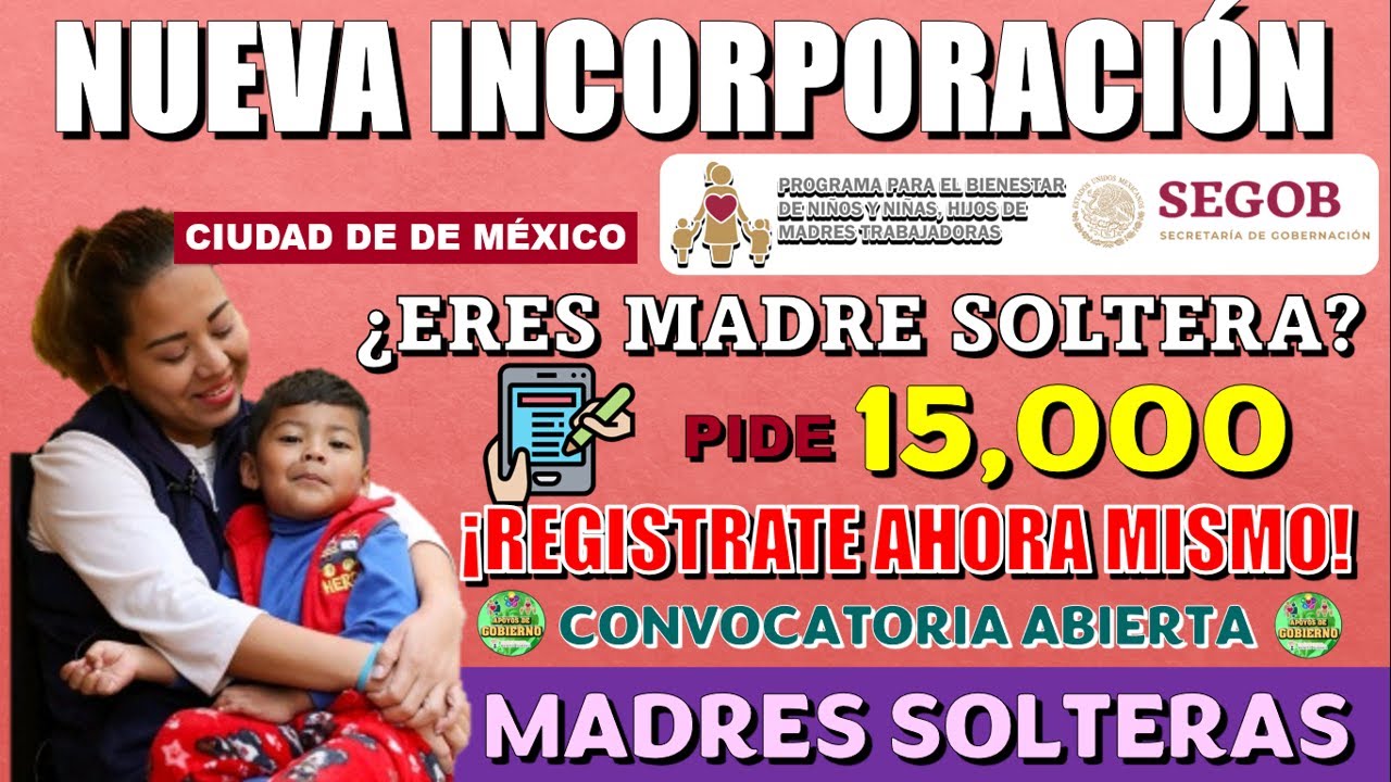🔊🙀💸¡¡GRAN NOTICIA!!🔊🙀💸 ¡¿ERES MADRE SOLTERA?! PIDE 15,000 PESOS DE APOYO 💁‍♀️ ¡ENTERATE!💁‍♀️