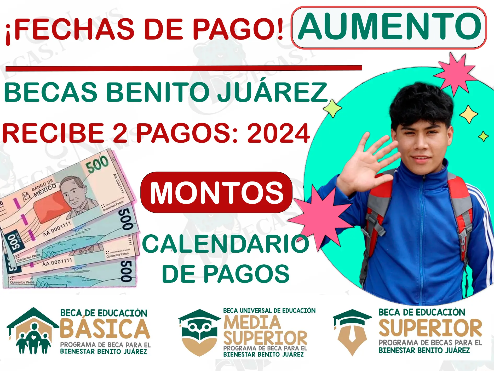 Becas Benito Juárez: Recibe 2 pagos con aumento este 2024