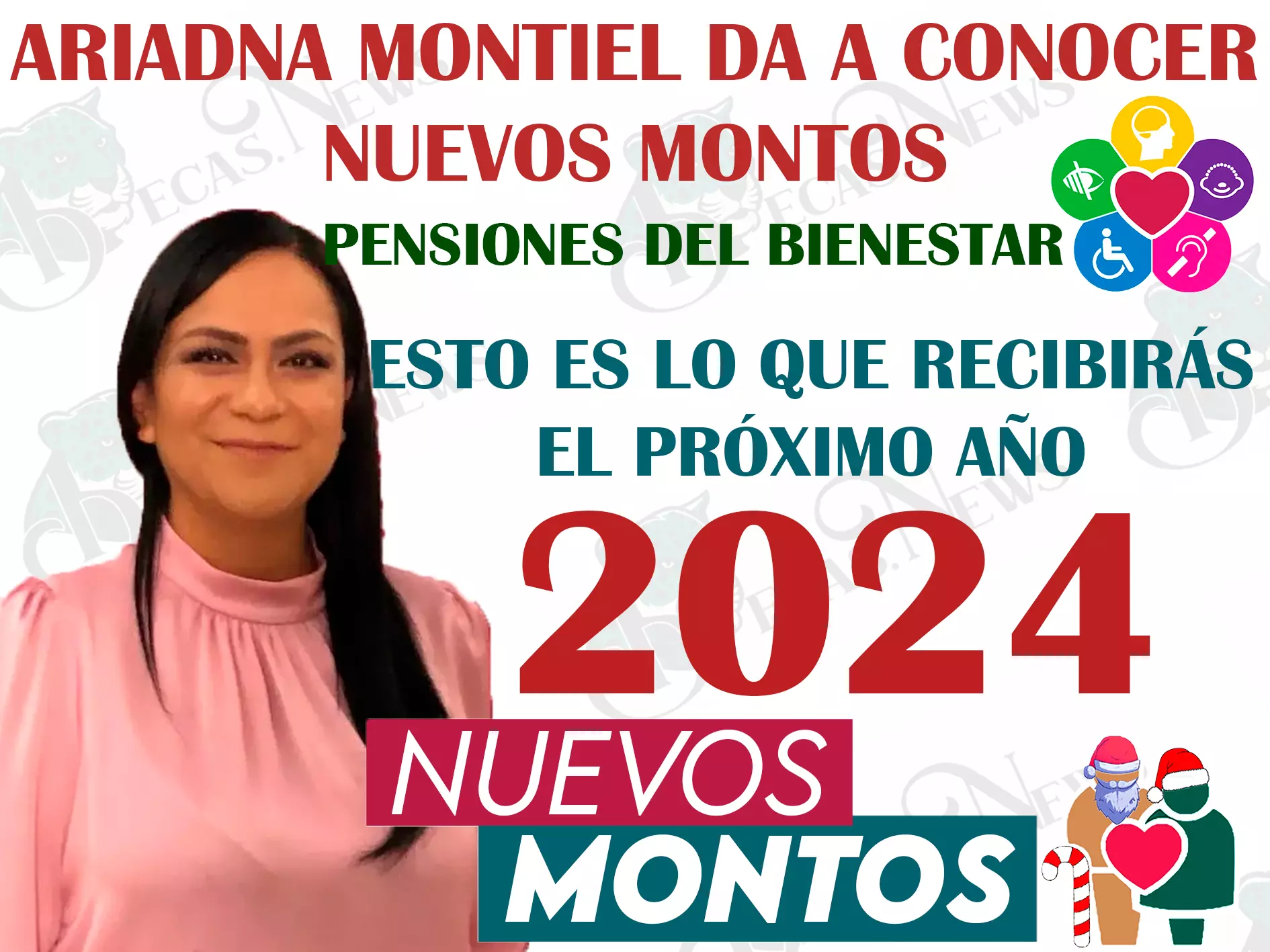 Ariadna Montiel da a conocer los nuevos montos para los beneficiarios de estos programas del bienestar