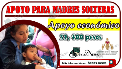 Apoyo para Madres Solteras: ¡Apoyo económico de hasta $2, 400 pesos!