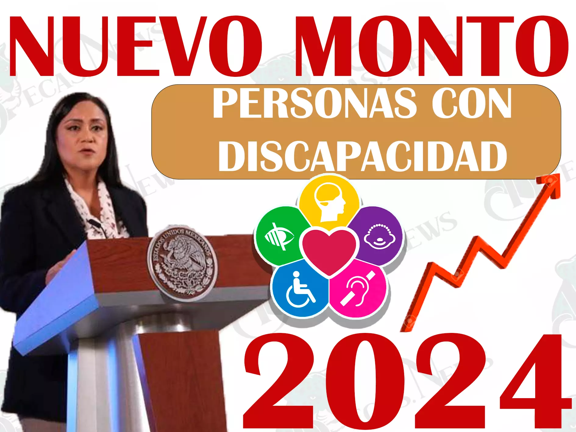 Ariadna Montiel da a conocer el nuevo monto que estarán recibiendo los beneficiarios de la pensión de discapacidad en el 2024