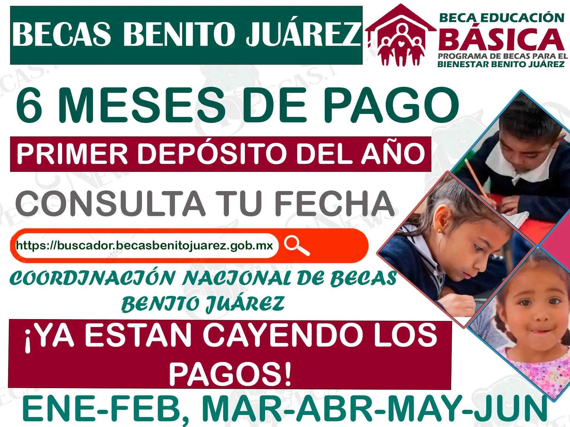¡Inicia el primer operativo de pagos! Consulta tu fecha de pago: Becas Benito Juárez