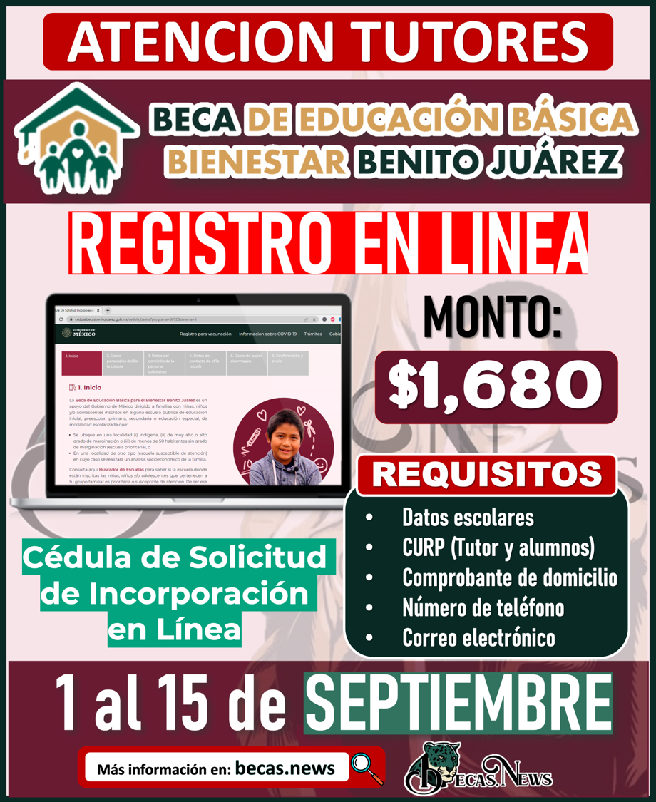 ¡ATENCION Plataforma DISPONIBLE! Registro A La Beca Benito Juárez Nivel