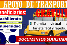 ¡ESTUDIANTES! Realiza tu registro al Apoyo de Trasporte GRATUITO; Bachillerato y Universidad