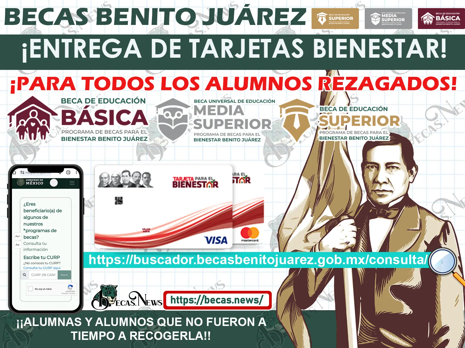 ¡AVISO URGENTE! Becas Benito Juárez: Confirmada la ENTREGA MASIVA de Tarjetas Bienestar en NOVIEMBRE por la CNBBBJ