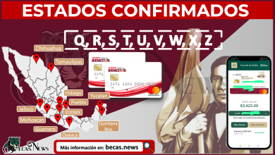 Ultimo pago ¡Estados confirmados! Becas Benito Juárez Nivel Básico Letras Q, R, S, T, U, V, W, X, Z