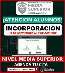 Becas Benito Juárez Nivel Media Superior Incorporación 2022