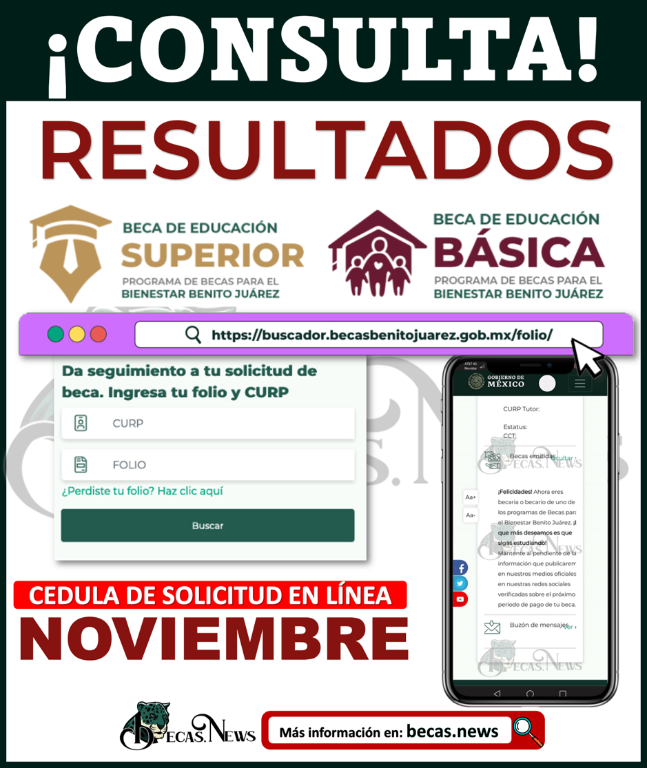 Realizaste tu registro a las Becas Benito Juárez ¡Ya puedes consultar los resultados!
