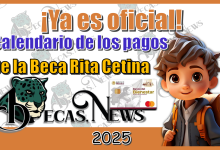 ¡Ya es oficial!…Calendario de los pagos de la Beca Rita Cetina 2025