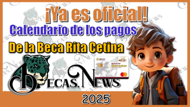 ¡Ya es oficial!…Calendario de los pagos de la Beca Rita Cetina 2025