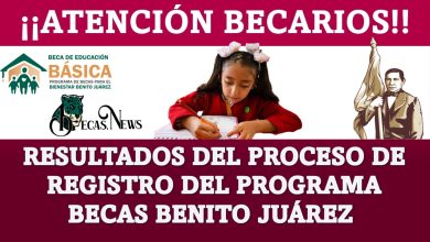 ¡¡Atención Becarios!! Resultados del Proceso de Registro del Programa Becas Benito Juárez 